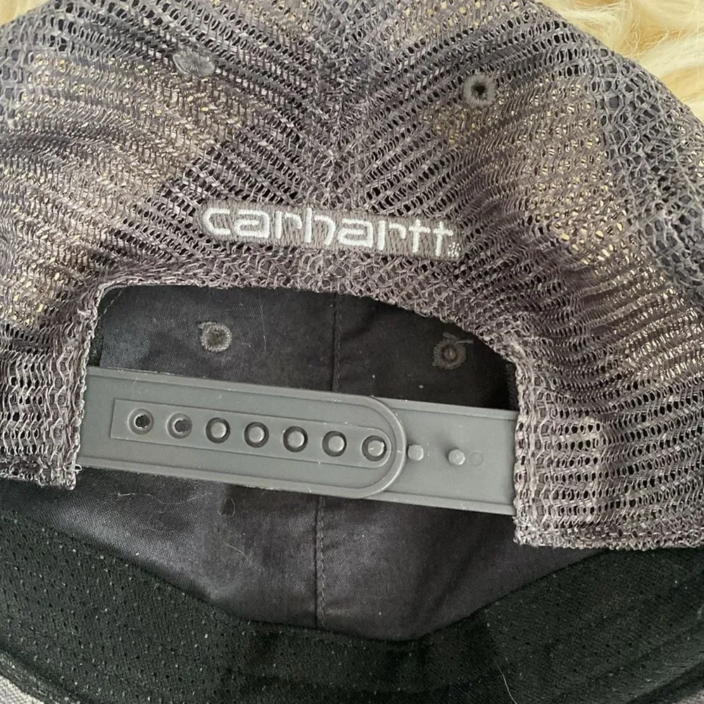 Carhartt Gray Sun Faded Hat Logo Patch Adjustable Curved Brim Unisex Street